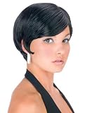 Fun World Mod Flapper Very Short Black Bob Gamine Costume Wig
