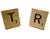 Scrabble Wood Game Piece Initial Cufflinks w/Gift Box You Pick Letters