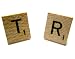 Scrabble Wood Game Piece Initial Cufflinks w/Gift Box You Pick Letters