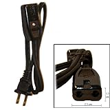 Goodmans Replacement Electrical Cord Fits Percolators, CO-PC3, Black 1/2 Inch Spacing, 2.5 Feet Long