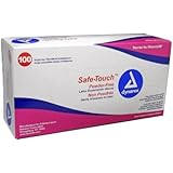 Safe-Touch Disposable Latex Exam Gloves, Powder-Free, Size Extra-Large (XL), Box/100
