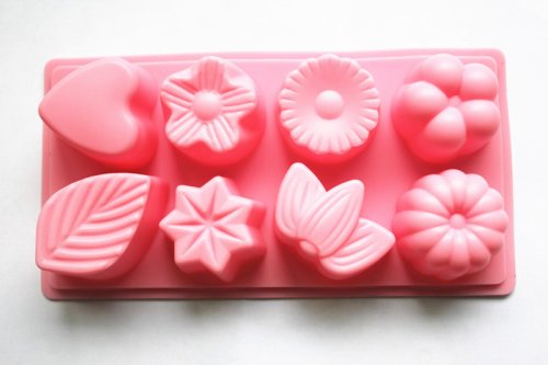 Longzang 8-cavity floral leaf silicone cake soap decora…