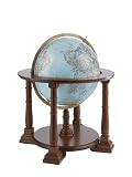 Zoffoli Mercatore 20 in. Floor Globe in Blue Ocean w Wood Stand