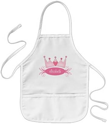 Personalized kids Apron with Neon Pink Heart