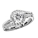 14K White Gold Diamond Journey Engagement Ring