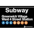 Greenwich Village Metal Subway Sign