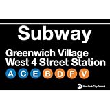 Greenwich Village Metal Subway Sign