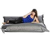 Sitonit Deluxe Bean Bag Chair, Black/White