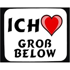Mauspad mit Ich liebe Gro� Below Dekoration