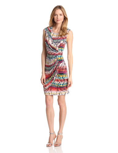 Tiana B Womens Sleeveless Abstract Printed Dress