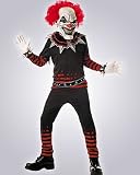 Evil Clown Costume Boy - Large