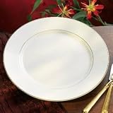 CELLINI CHARGER PLATES - CHARGER PLATE WITH DOUBLE GOLD RIM, CELLINI COLLECTION