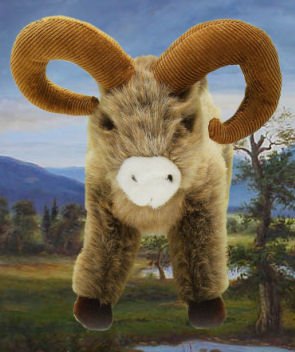 41L4cjk3e%2BL Big Horn Sheep Plush Animal 15 Inches   Stuffed Ram (Buster)