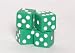 Koplow Set of 4 Loaded Dice 1-5-6 & 3-4-5, Opaque Green with White pips