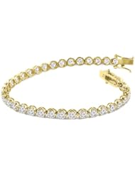 Round Cut Diamond Tennis Bracelet Crown Mounting 2.00 Carat 2.0mm