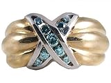 Blue Diamond Ring
