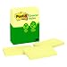 Post-it® Notes, Original Pad, 3 Inches x 5 Inches, Recycled, Canary Yellow, 12 Pads per Pack