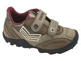 Geox Kids Tusk Double Velcro Boys Athletic Casual Shoes- Olive/ Khaki
