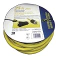 Coleman Cable 1912 25-Foot 30 Amp 10-Gauge Tri-Source (Locking Male) Generator Cord