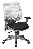 Kitchen & Housewares : Office Star REVV Series Manager¿s Chair with SpaceFlex Back and Mesh Seat, Ice / Raven