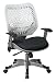 Kitchen & Housewares : Office Star REVV Series Manager¿s Chair with SpaceFlex Back and Mesh Seat, Ice / Raven