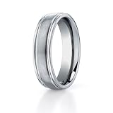 Titanium Men's & Women's wedding bands 6mm raised edge comfort fit