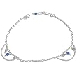 Romantic Gifts for Her Silver Foot Jewelry Ankle Bracelets Pair 10.5 inches