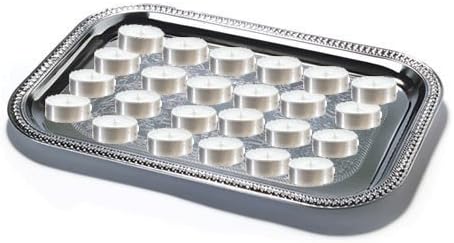 Gifts and Decor Unscented Tealight Candles with Tray Set of 30 Candles
