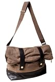 Brooklyn Industries Grand Army Waxed Canvas and Leather Messenger Bag