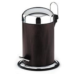 Kosmetikeimer 3L Metall/Walnuss