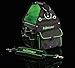 Hilmor HT 1839078 HVAC Tool Bag with 27 Pockets, Key Clip, Tape Loop, Shoulder Strap,HVAC/R Tools and Equipment, Black/Green, 13”