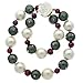 Shell Pearl Majorica Necklace Black Silver Copper title=