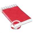 Advantus 75510 Crowd Management Wristbands, Sequentially Numbered, Red, 500 per Pack