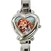 Limited Edition Violano Italian Charm Heart Watch Golden Retriever & Cat