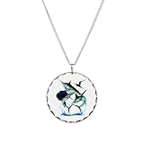 salt water fishing reels:Necklace Circle Charm Sailfish Swordfish and Marlin Fishing
