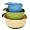 image OXO Good Grips 3-Piece Mixing Bowl Set, Blue/Green/Yellow