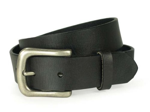 Kids Snap On Top Grain Vintage Genuine Leather Belt - Interchangeable Antic Silver Buckle