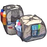 Pro-Mart DAZZ Deluxe Pop-Up Hamper, Pyramid and Rectangle, Set of 2, Gray