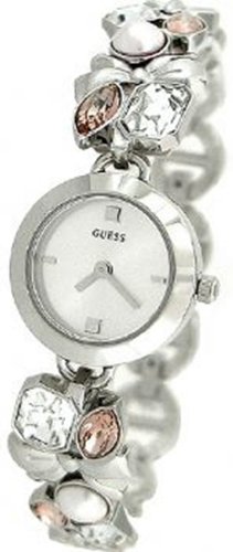 GUESS U11062L1 Crystallized Romance Watch, Silver