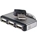Mini & Slim 4-port Usb 2.0 Hub (black/silver)