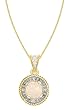10k Yellow Gold, October Birthstone, Opal and Diamond Pendant