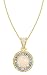 10k Yellow Gold, October Birthstone, Opal and Diamond Pendant