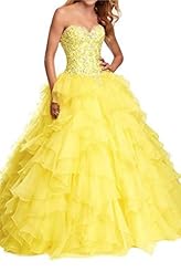 Strapless Off the Shoulder Organza/Polyester Beaded Lace-Up Quinceanera Dress 