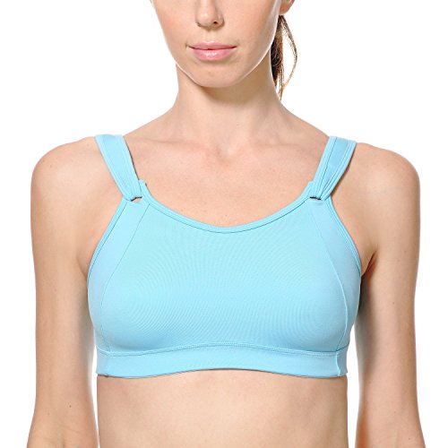 La Isla Women's High Impact Full Coverage Wire Free Non Padded Run Sports Bra