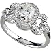 14Kwg 1/5 Ct Tw/ 07 X05Mm Crtd Moissanite & Diamond Ring
