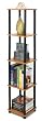 Furinno 5 Tier Corner Rack Bookcase Shelves Stand Display Rack Hold for Multimedia CD DVD, Display,