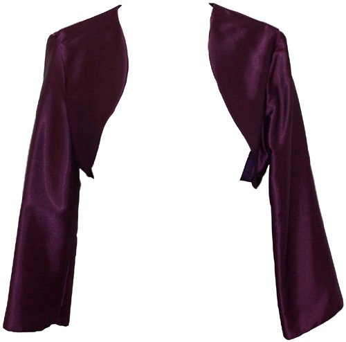 Satin Bolero Jacket Cover-Up Formal Prom Bridesmaid Junior Plus Size