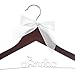 Ella Celebration Bride to Be Wedding Dress Hanger Wooden and Wire Hangers for Gown (Mahogany with Silver Wire)