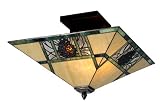 Meyda Tiffany 67849 Flushmount, Beige Amber