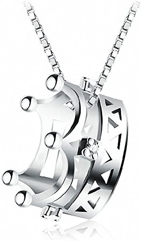 Accessories Circle of Love Silver Imperial Crown Princess Cz Crystal Necklace Pendant Jewelry